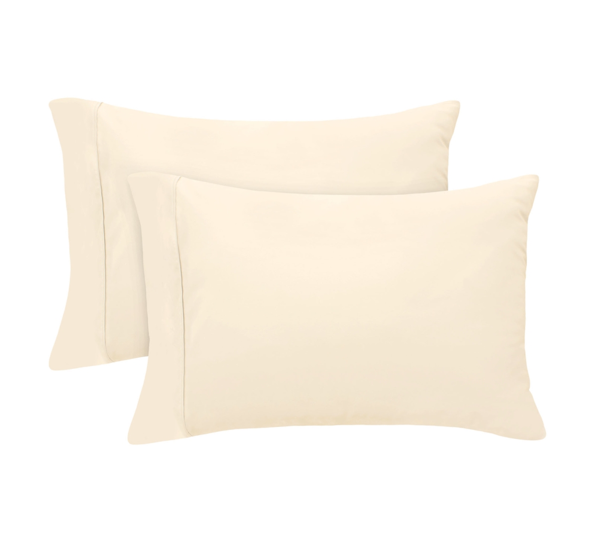Yms008199 Luxury 620 Thread Count 100 Percent Cotton Pillowcase Set, Ivory - King - 2 Piece