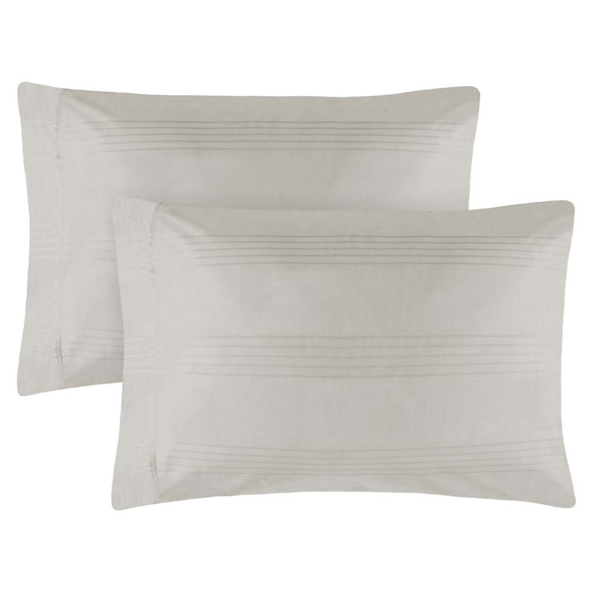 Yms008233 Premium 420 Thread Count 100 Percent Cotton Pillowcase Set, Silver - Standard - 2 Piece