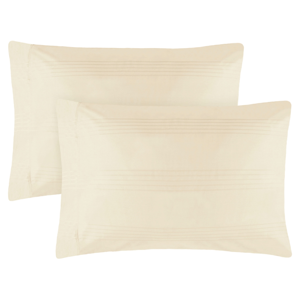 Yms008219 Premium 420 Thread Count 100 Percent Cotton Pillowcase Set, Ivory - King - 2 Piece