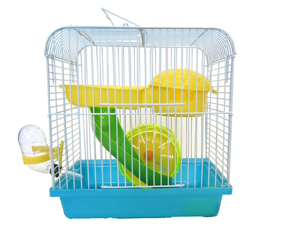 Dwarf Hamster, Mice Cage With Accessories, Blue