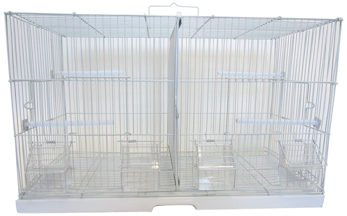 2414wht 0.37 In. Canary Finch Breeding Cage, White - Small