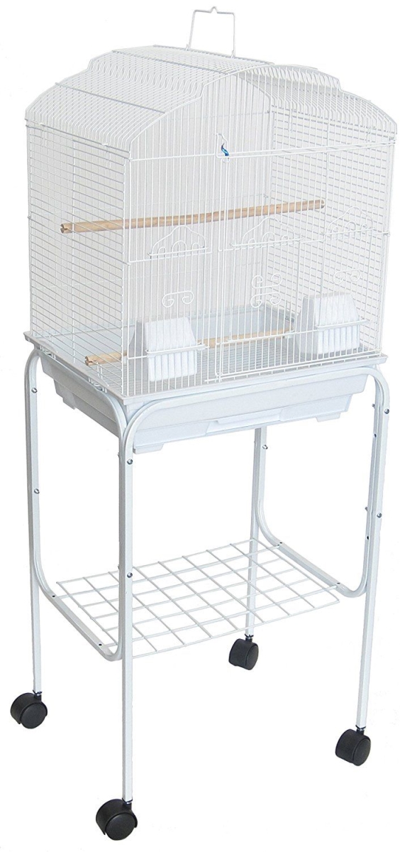 UPC 742431457038 product image for 5804-4814WHT Shell Top Bird Cage with Stand, White | upcitemdb.com