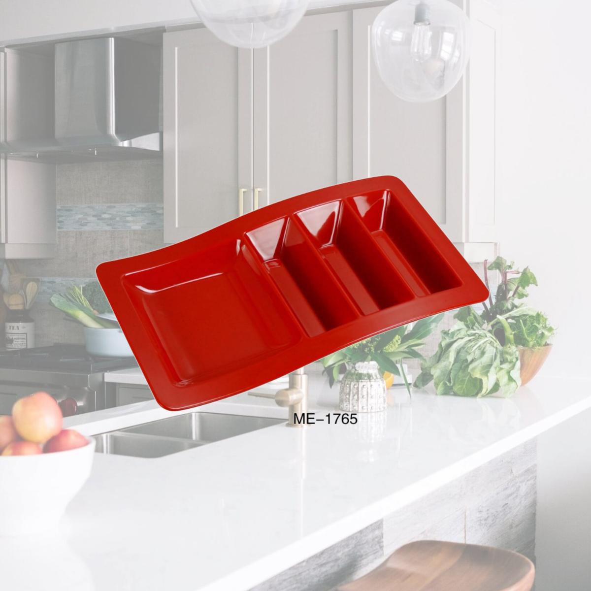 Picture of Yanco ME-1765 Mexico Stackable Taco Plate, Red - Pack of 12