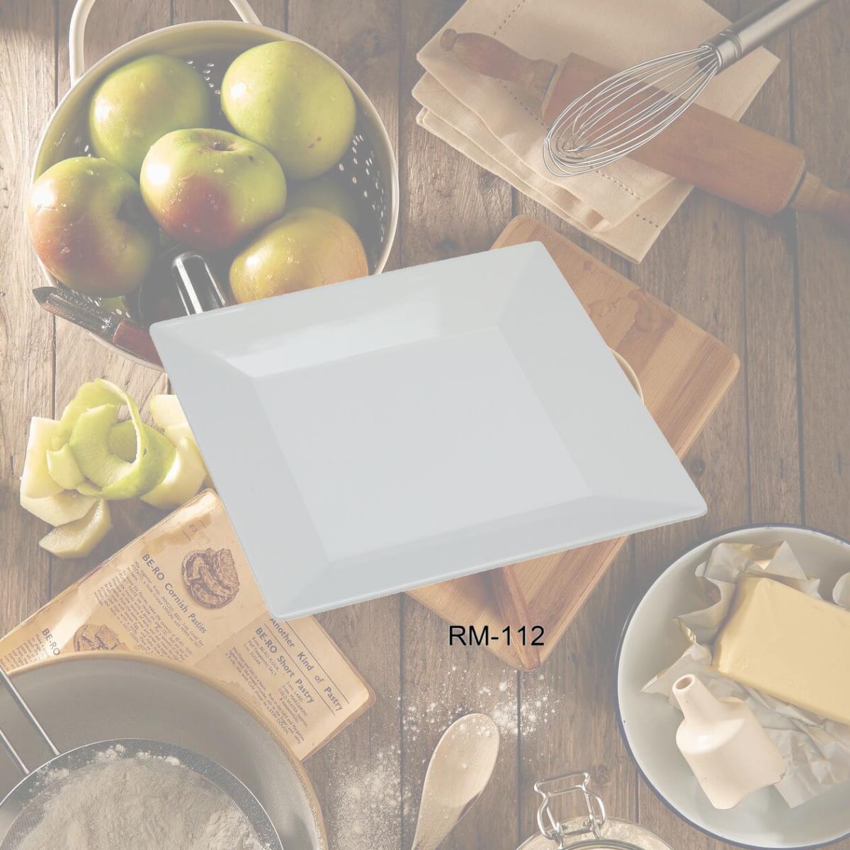 Picture of Yanco RM-112 Rome Square Plate, White - 12 x 12 in. - Pack of 12