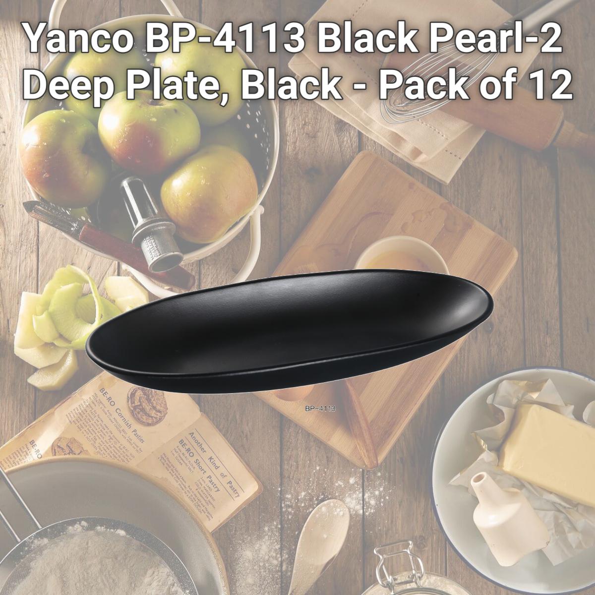 Picture of Yanco BP-4113 Black Pearl-2 Deep Plate, Black - Pack of 12