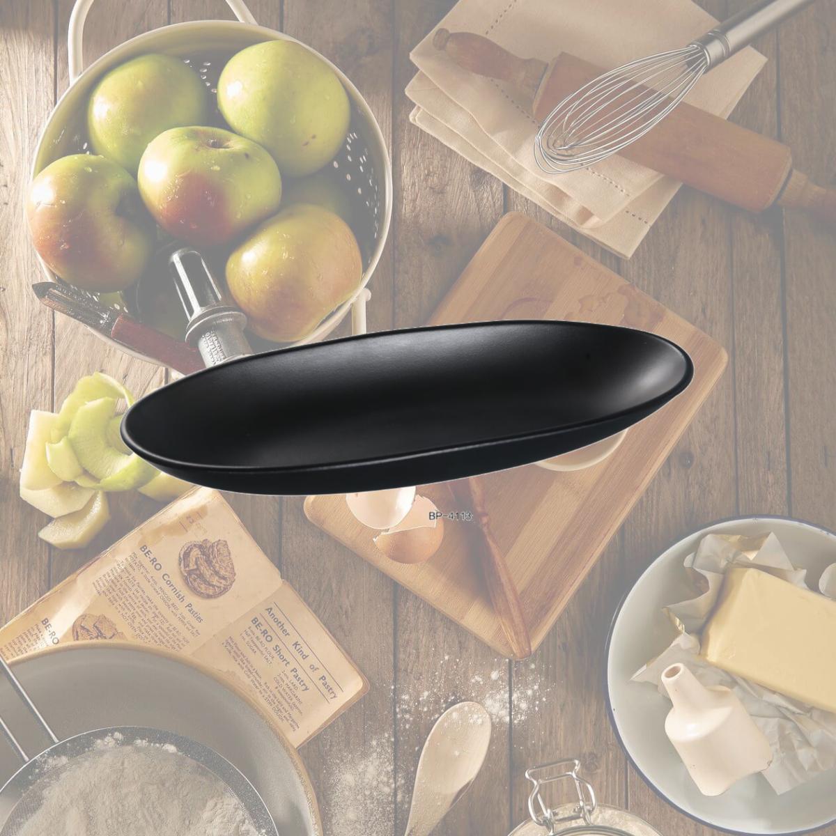 Picture of Yanco BP-4113 Black Pearl-2 Deep Plate, Black - Pack of 12