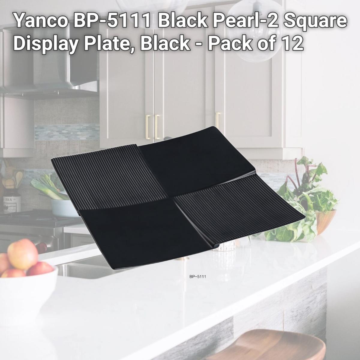 Picture of Yanco BP-5111 Black Pearl-2 Square Display Plate, Black - Pack of 12