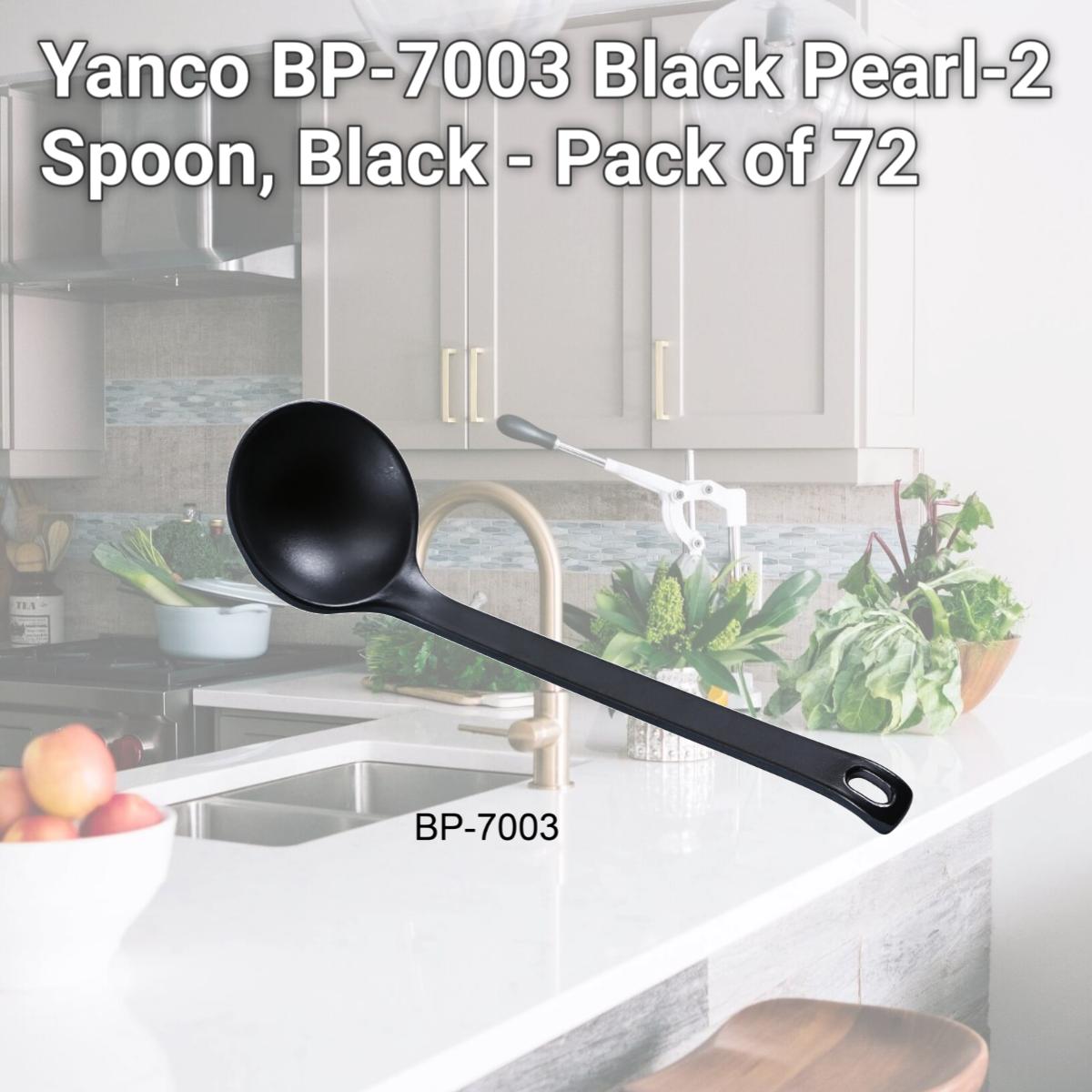 Picture of Yanco BP-7003 Black Pearl-2 Spoon, Black - Pack of 72