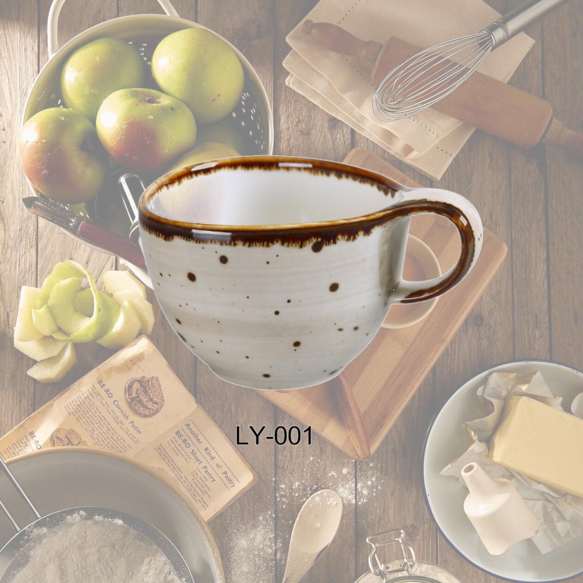 Picture of Yanco LY-001 Lyon 4 in. Coffee & Tea Cup, Reactive Glaze - 7 oz - Pack of 36
