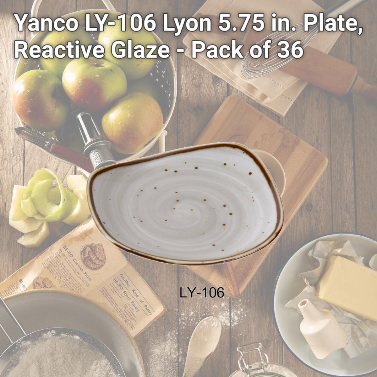 Picture of Yanco LY-106 Lyon 5.75 in. Plate, Reactive Glaze - Pack of 36