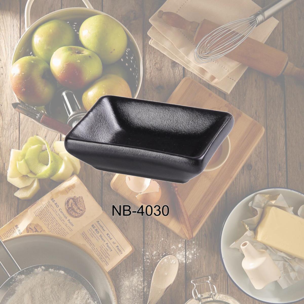 Picture of Yanco NB-4030 1 oz Noble Black Sauce Dish, Black - Pack of 48