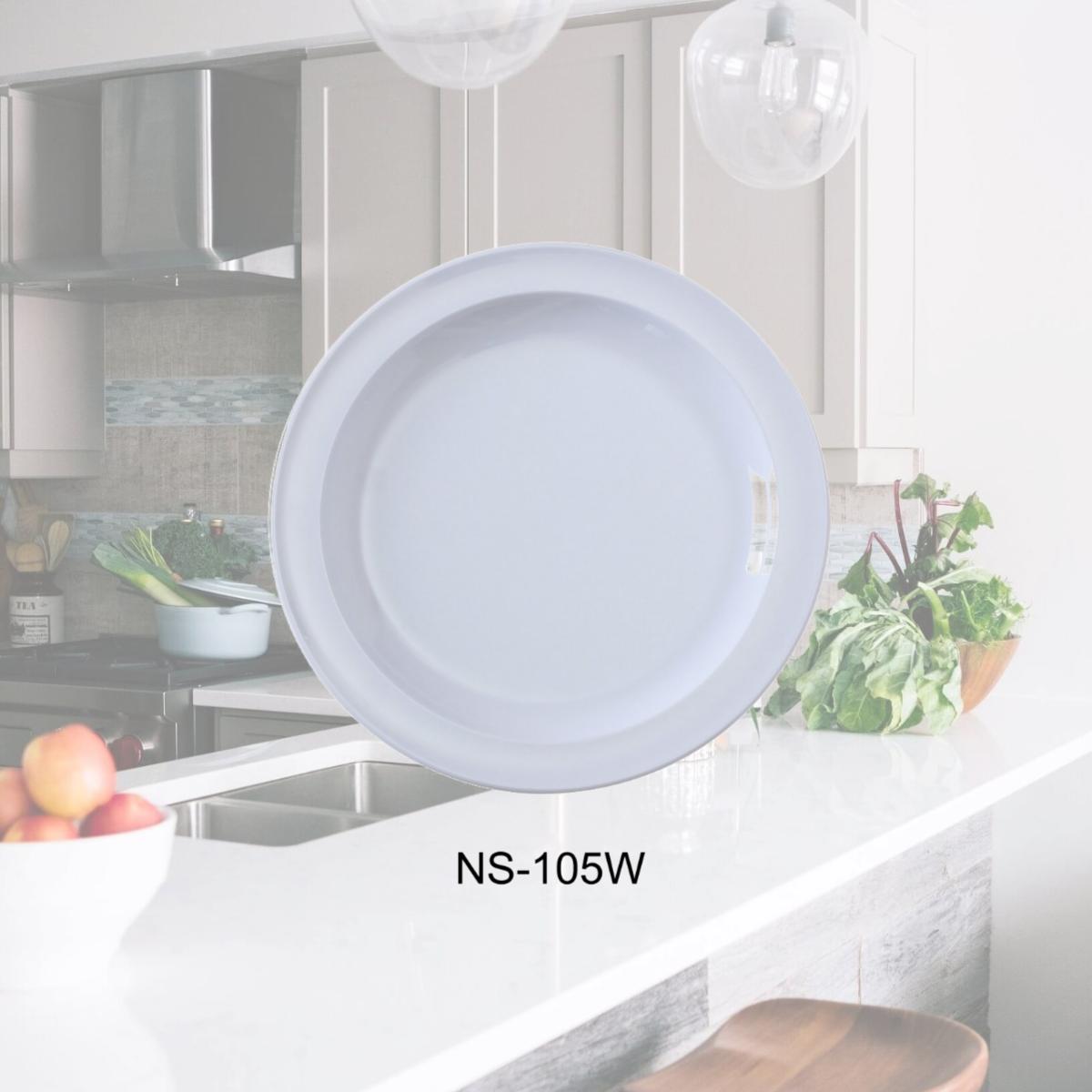 Picture of Yanco NS-105W 5.5 in. Nessico Round Plate, White - Pack of 48