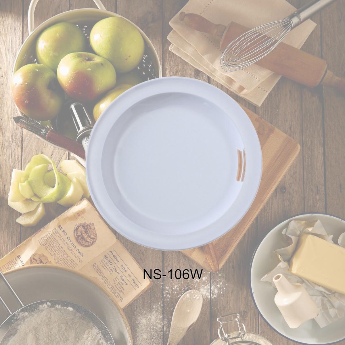 Picture of Yanco NS-106W 6.5 in. Nessico Round Plate, White - Pack of 48