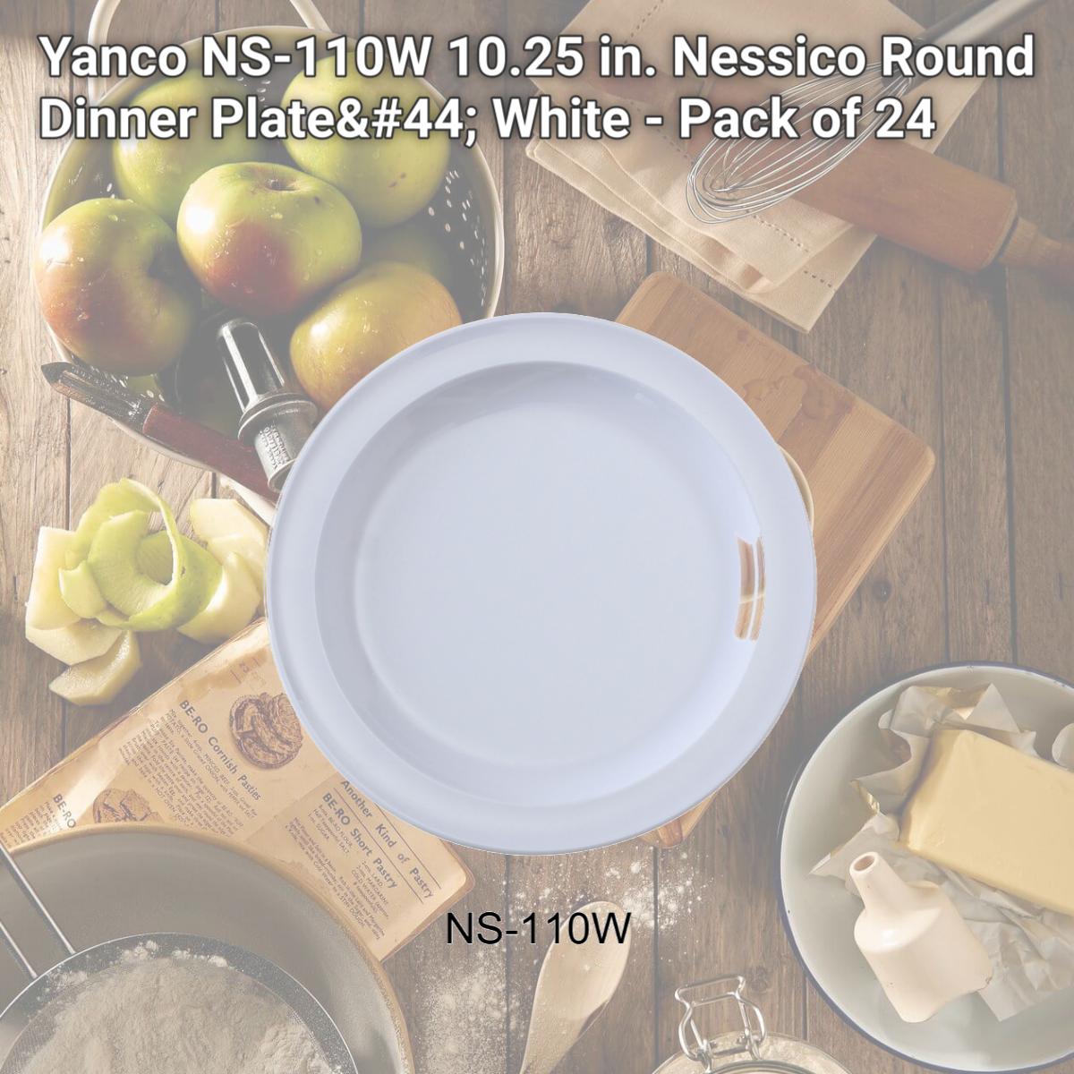 Picture of Yanco NS-110W 10.25 in. Nessico Round Dinner Plate, White - Pack of 24