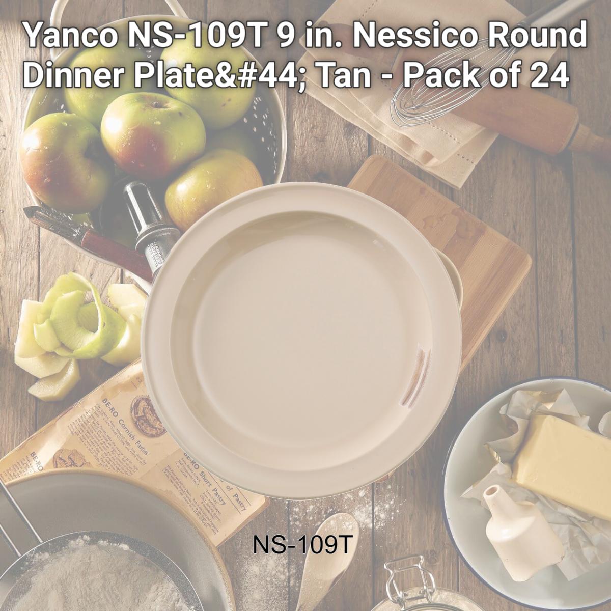 Picture of Yanco NS-109T 9 in. Nessico Round Dinner Plate, Tan - Pack of 24