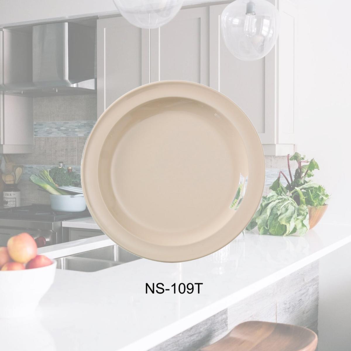 Picture of Yanco NS-109T 9 in. Nessico Round Dinner Plate, Tan - Pack of 24