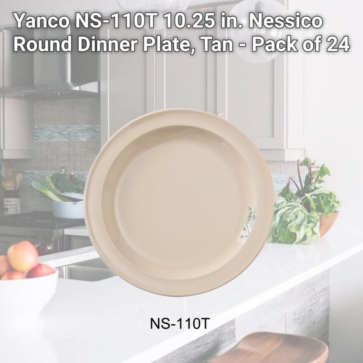 Picture of Yanco NS-110T 10.25 in. Nessico Round Dinner Plate, Tan - Pack of 24