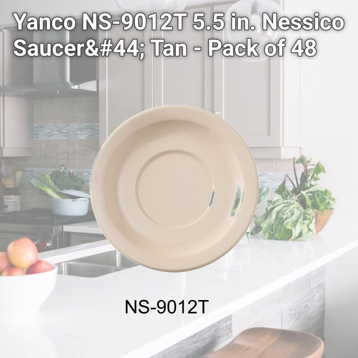 Picture of Yanco NS-9012T 5.5 in. Nessico Saucer, Tan - Pack of 48