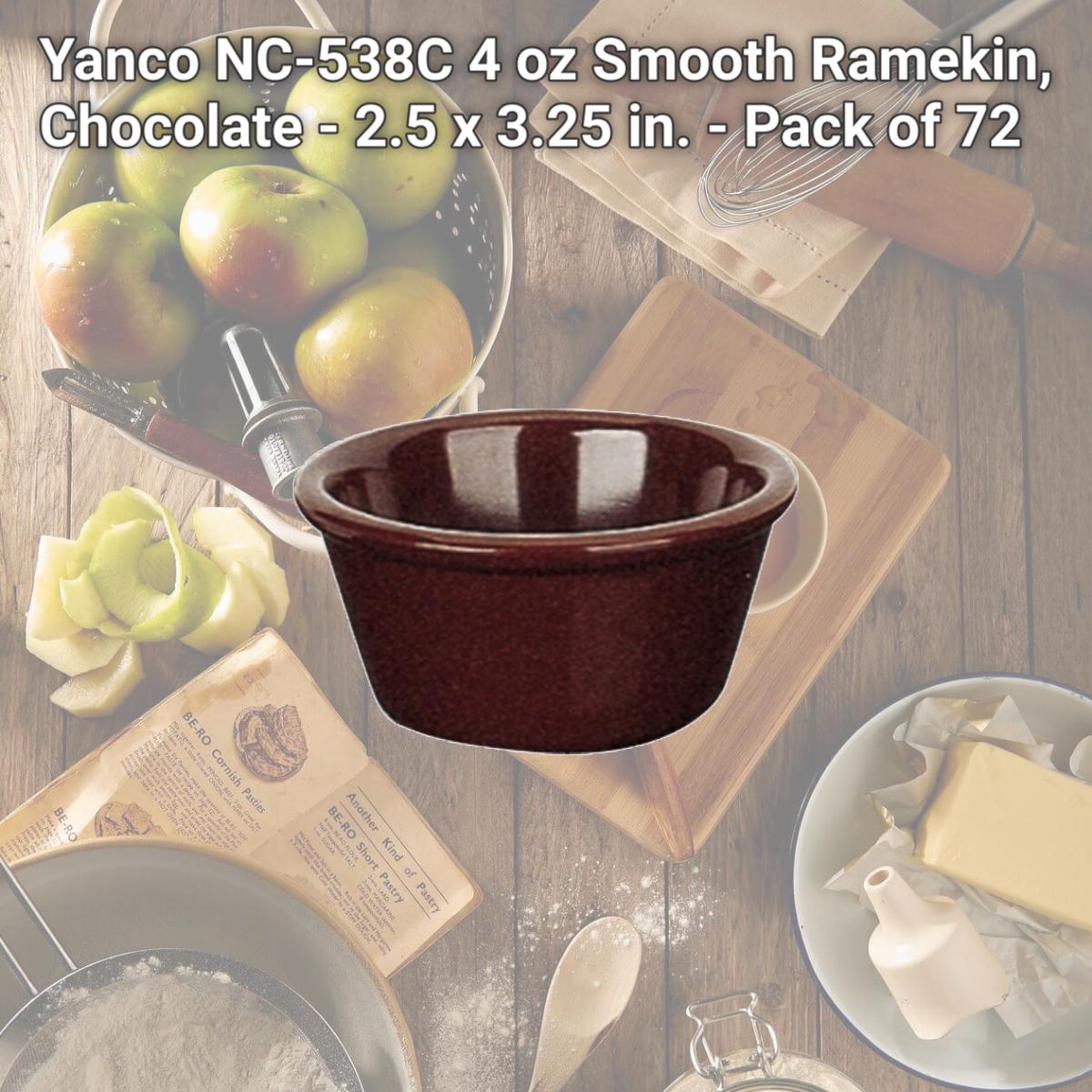 Picture of Yanco NC-538C 4 oz Smooth Ramekin, Chocolate - 2.5 x 3.25 in. - Pack of 72