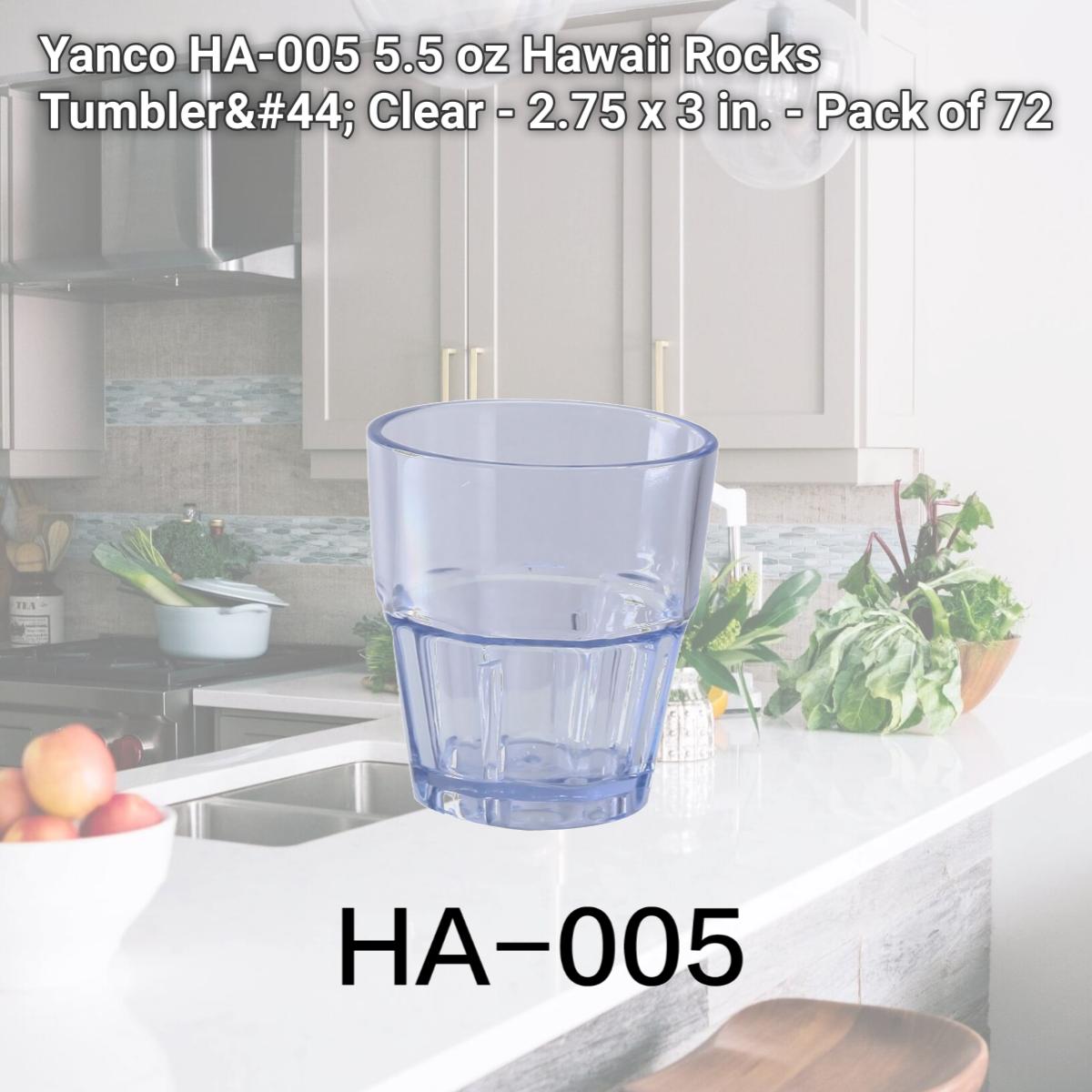Picture of Yanco HA-005 5.5 oz Hawaii Rocks Tumbler, Clear - 2.75 x 3 in. - Pack of 72