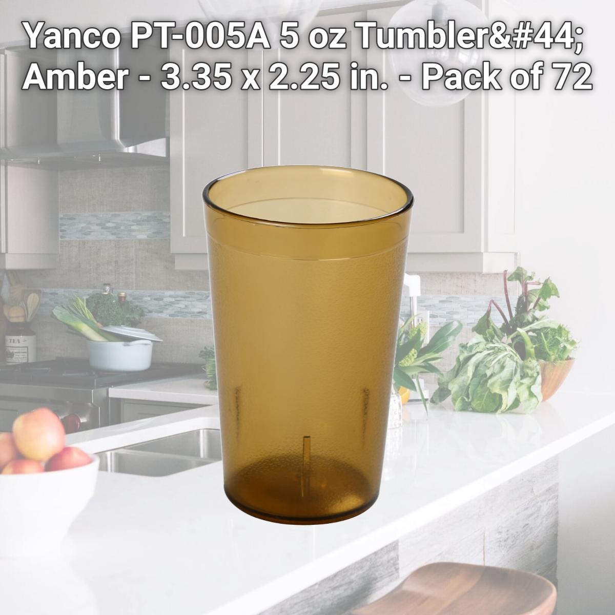 Picture of Yanco PT-005A 5 oz Tumbler, Amber - 3.35 x 2.25 in. - Pack of 72