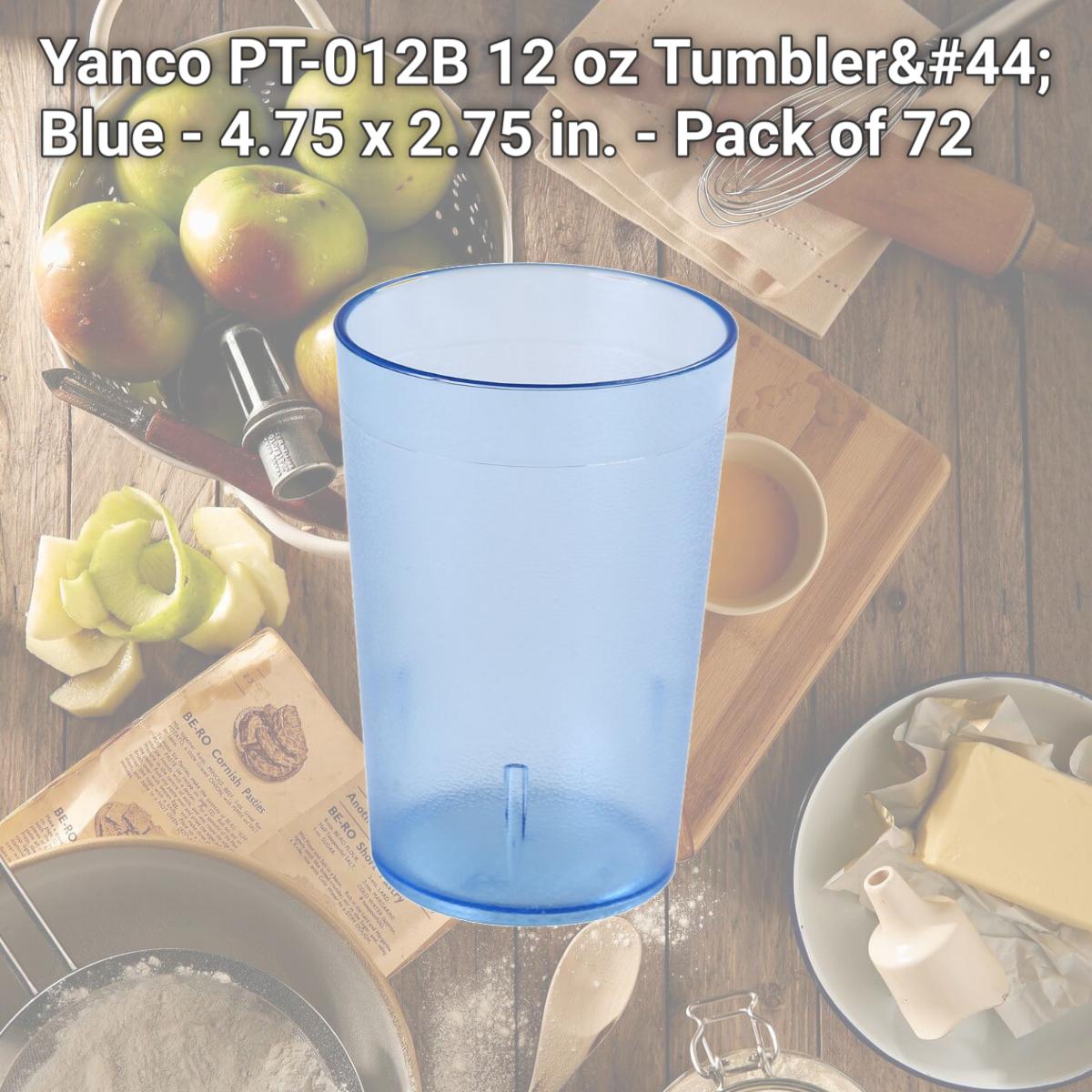 Picture of Yanco PT-012B 12 oz Tumbler, Blue - 4.75 x 2.75 in. - Pack of 72