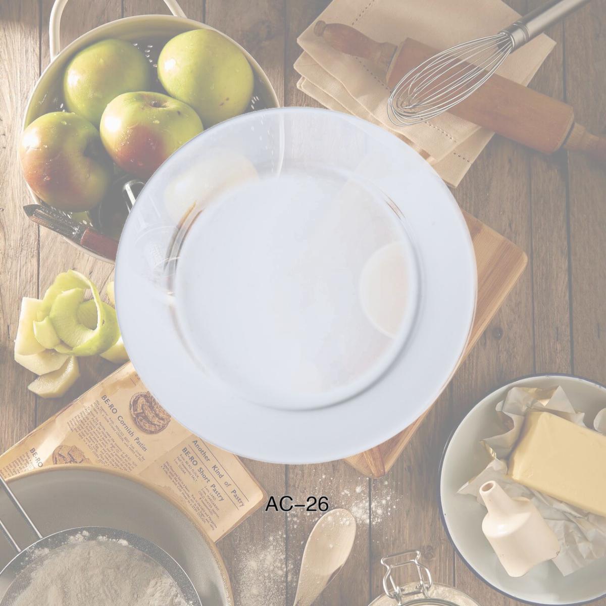 Picture of Yanco AC-26 16 in. ABCO Round Plate - Porcelain, Super White - Pack of 4