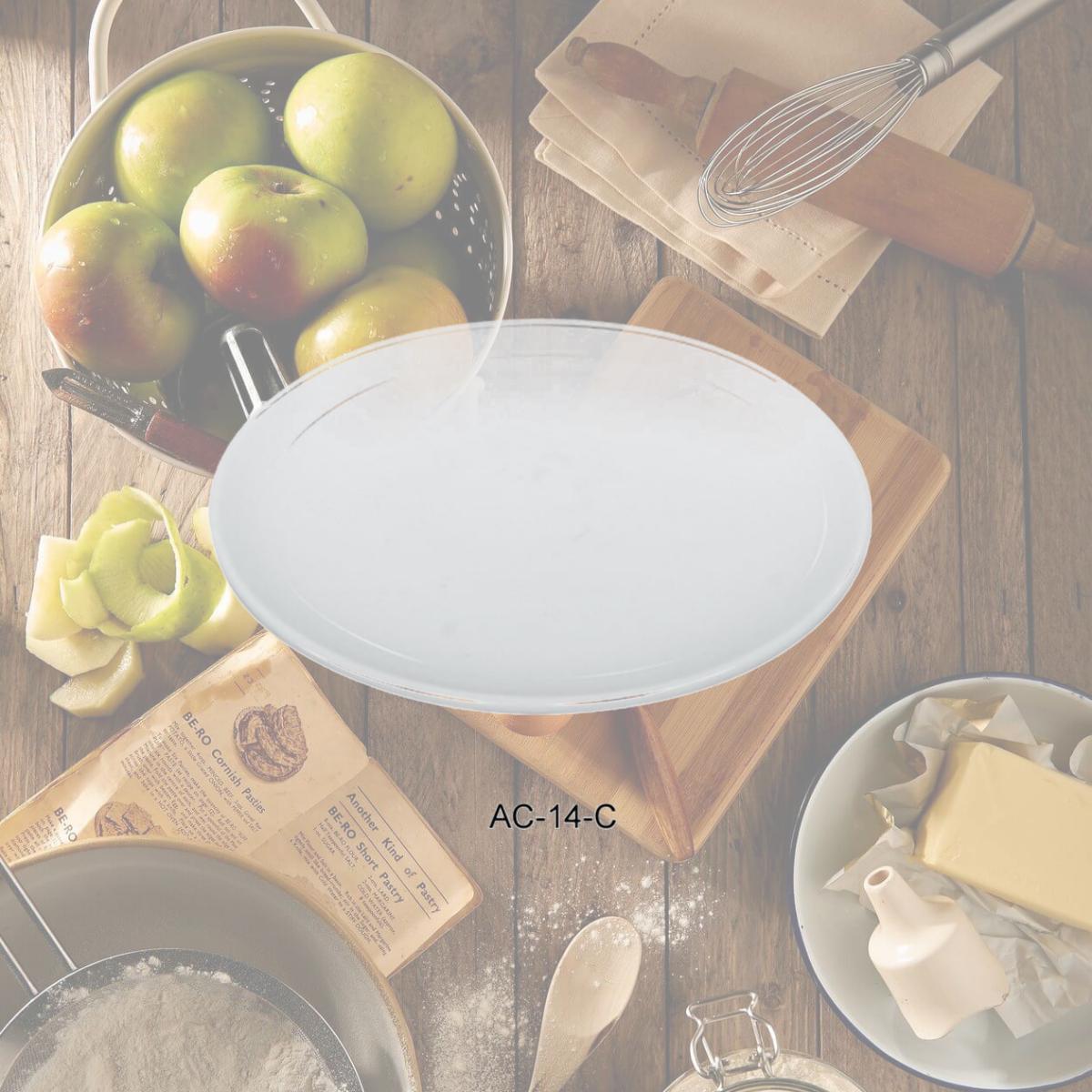 Picture of Yanco AC-14-C 14 in. ABCO Coupe Plate - Porcelain, Super White - Pack of 4
