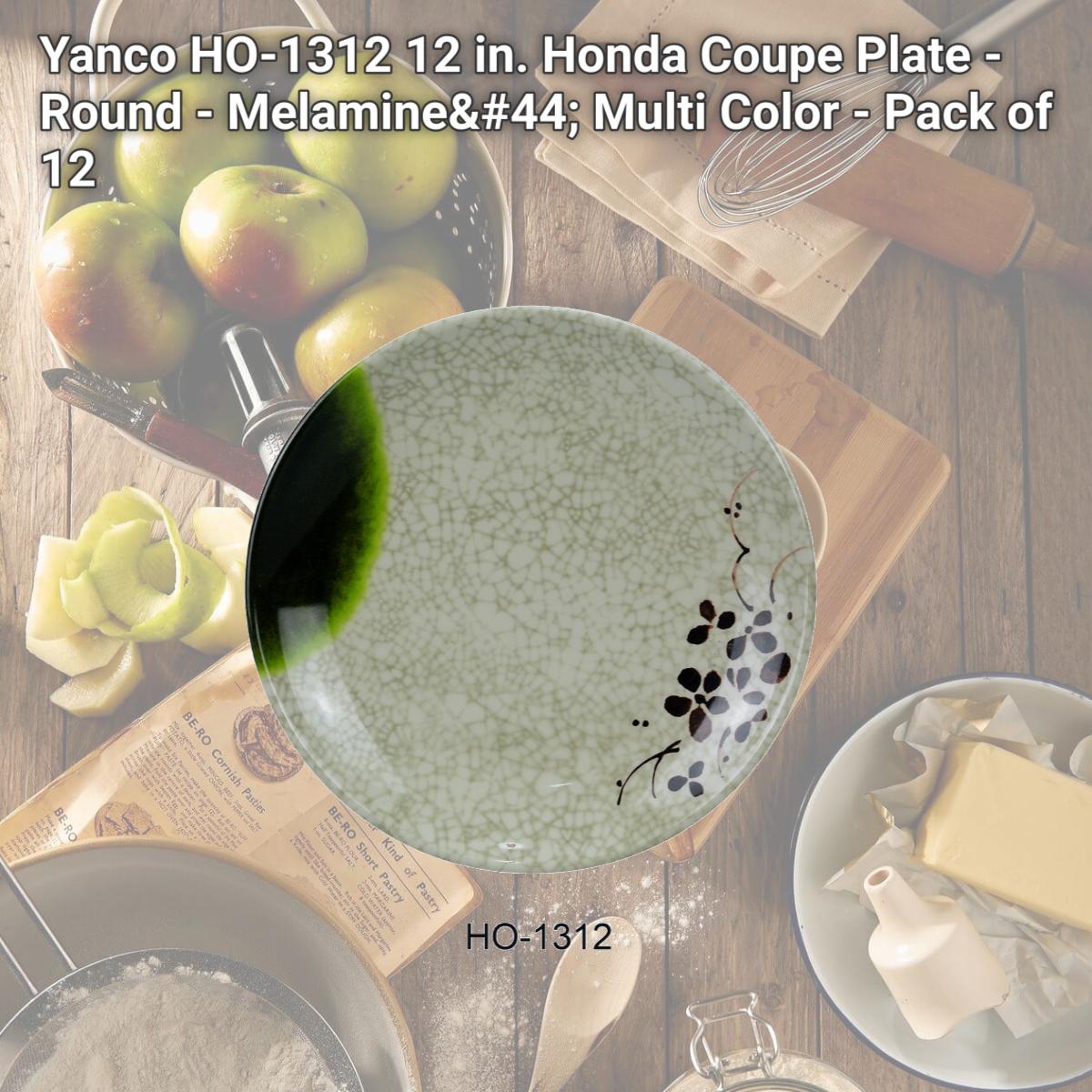 Picture of Yanco HO-1312 12 in. Honda Coupe Plate - Round - Melamine, Multi Color - Pack of 12