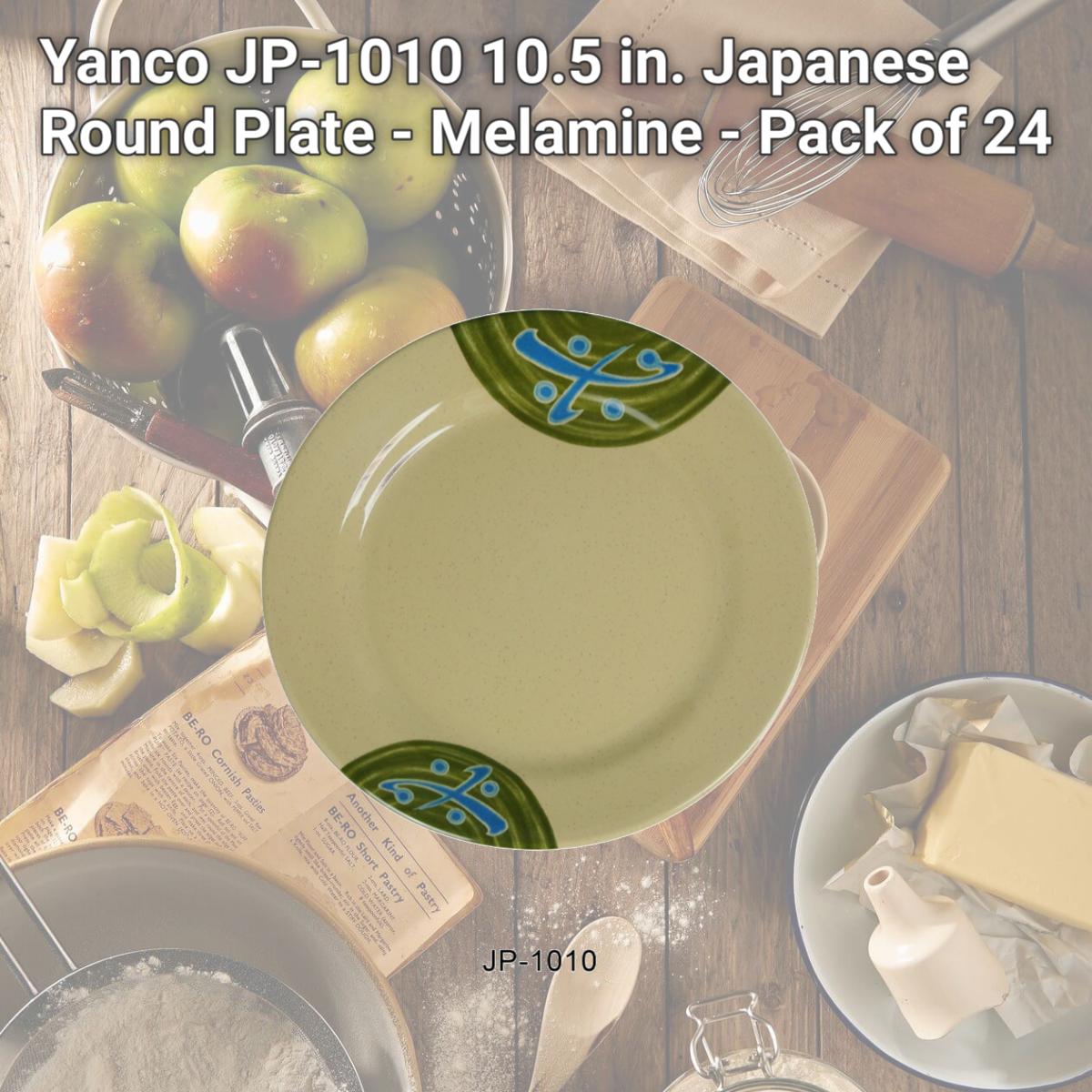 Picture of Yanco JP-1010 10.5 in. Japanese Round Plate - Melamine - Pack of 24