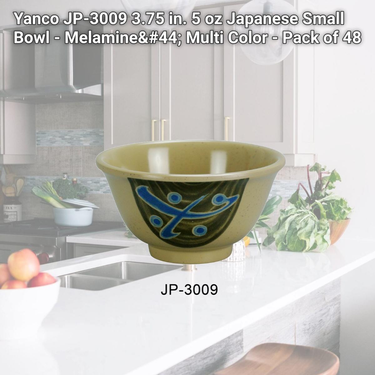 Picture of Yanco JP-3009 3.75 in. 5 oz Japanese Small Bowl - Melamine, Multi Color - Pack of 48