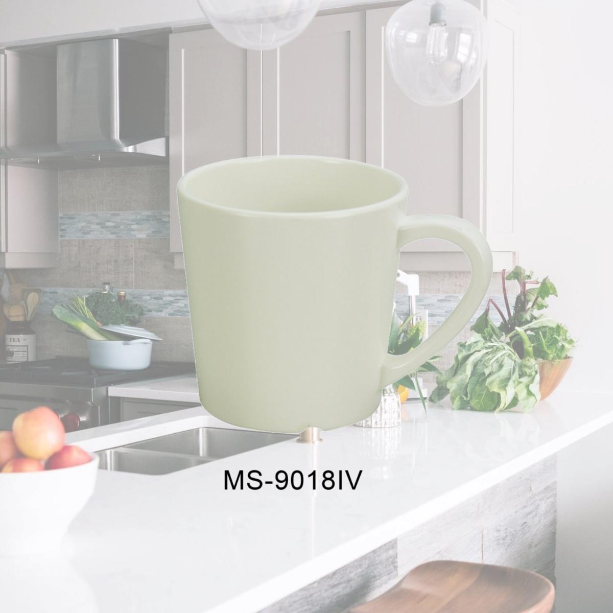 Picture of Yanco MS-9018IV 3 in. 7 oz Mile Stone Coffee, Tea Mug & Cup - Melamine, Ivory - Pack of 48