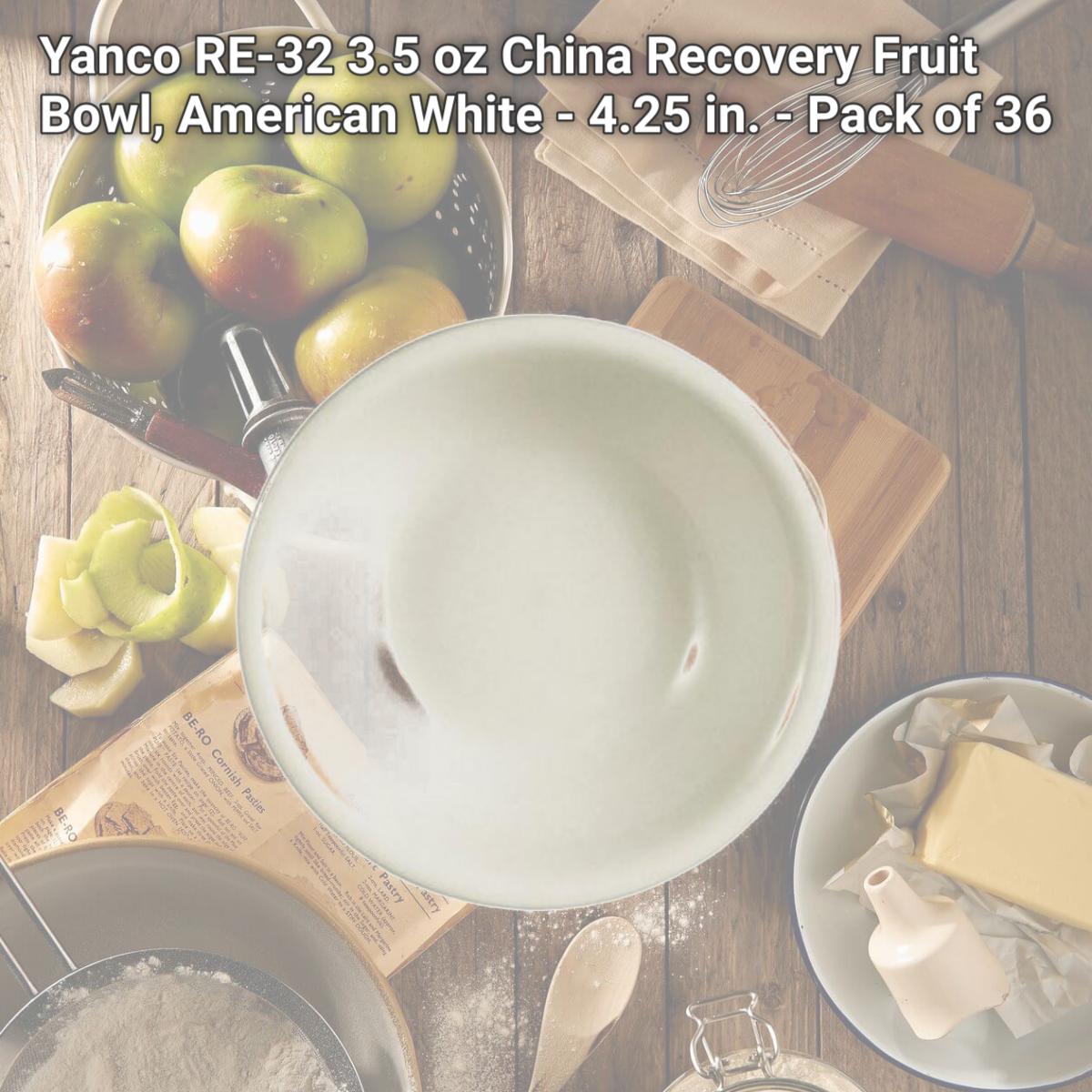 Picture of Yanco RE-32 3.5 oz China Recovery Fruit Bowl, American White - 4.25 in. - Pack of 36