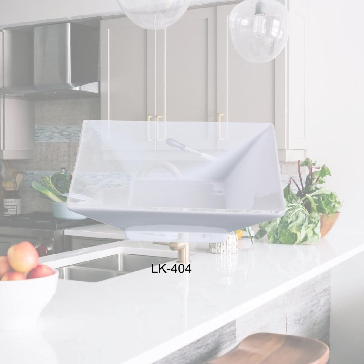 Picture of Yanco LK-404 4.5 in. Square Porcelain Dish with Foot, Bone White - 4 oz - Pack of 36