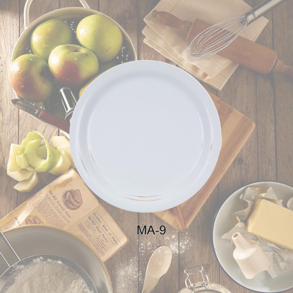 Picture of Yanco MA-9 9.75 in. Mayor Narrow Porcelain Rim Dinner Plate, Super White - Pack of 24
