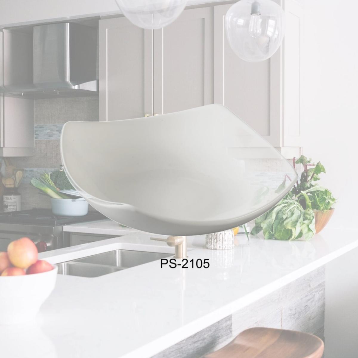 Picture of Yanco PS-2105 5.5 in. Porcelain Square Bowl, Bone White - 6 oz - Pack of 36
