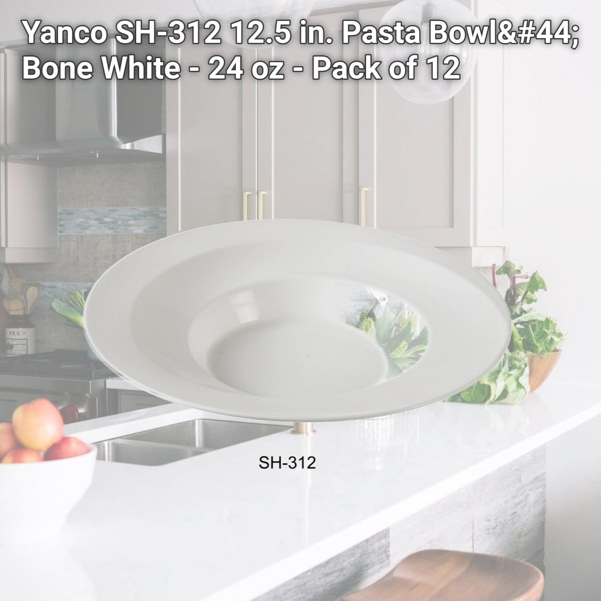 Picture of Yanco SH-312 12.5 in. Pasta Bowl, Bone White - 24 oz - Pack of 12