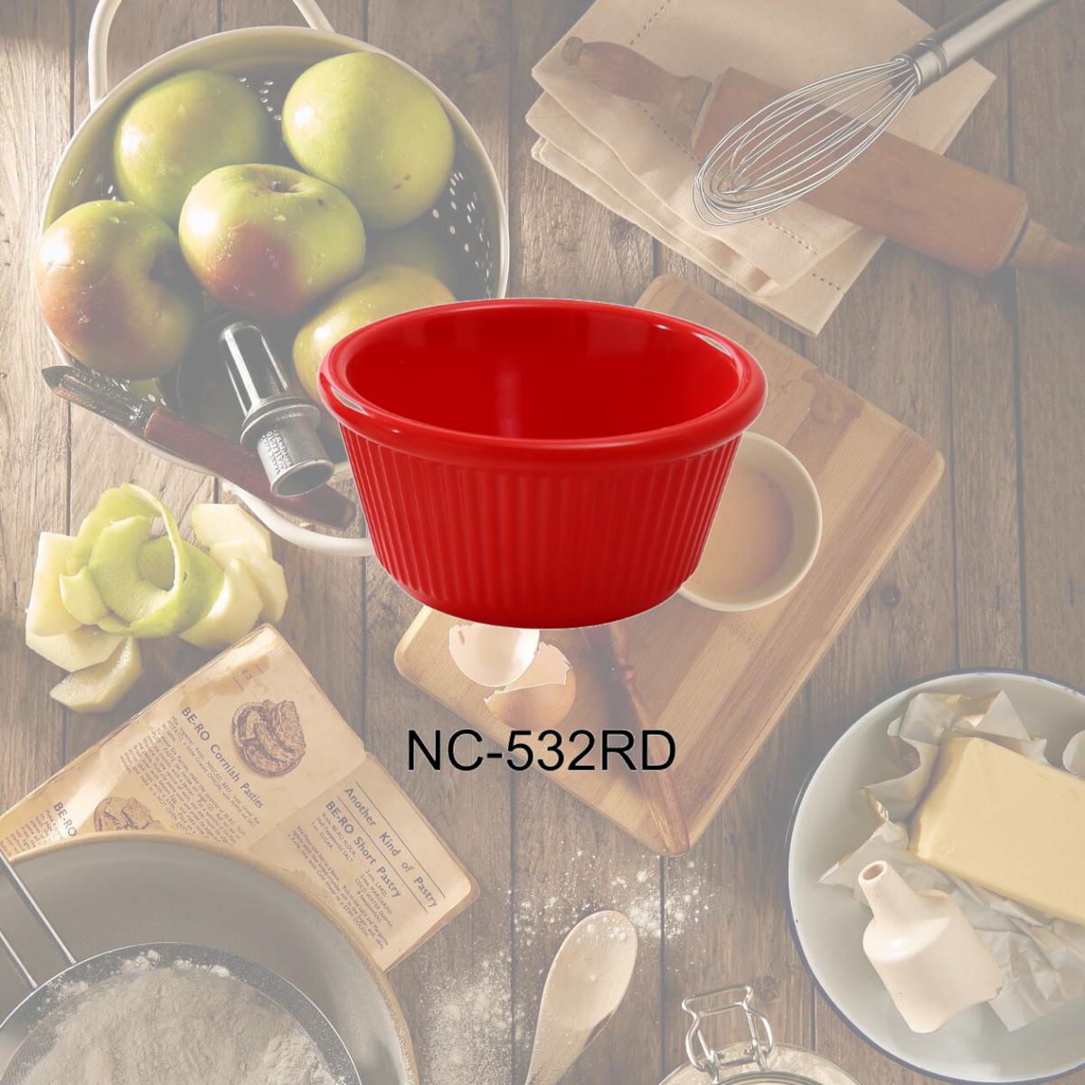 Picture of Yanco NC-532RD 1.75 x 3.375 in. Dia. Melamine Fluted Ramekin Accessaries, Red - 5 oz - Pack of 72
