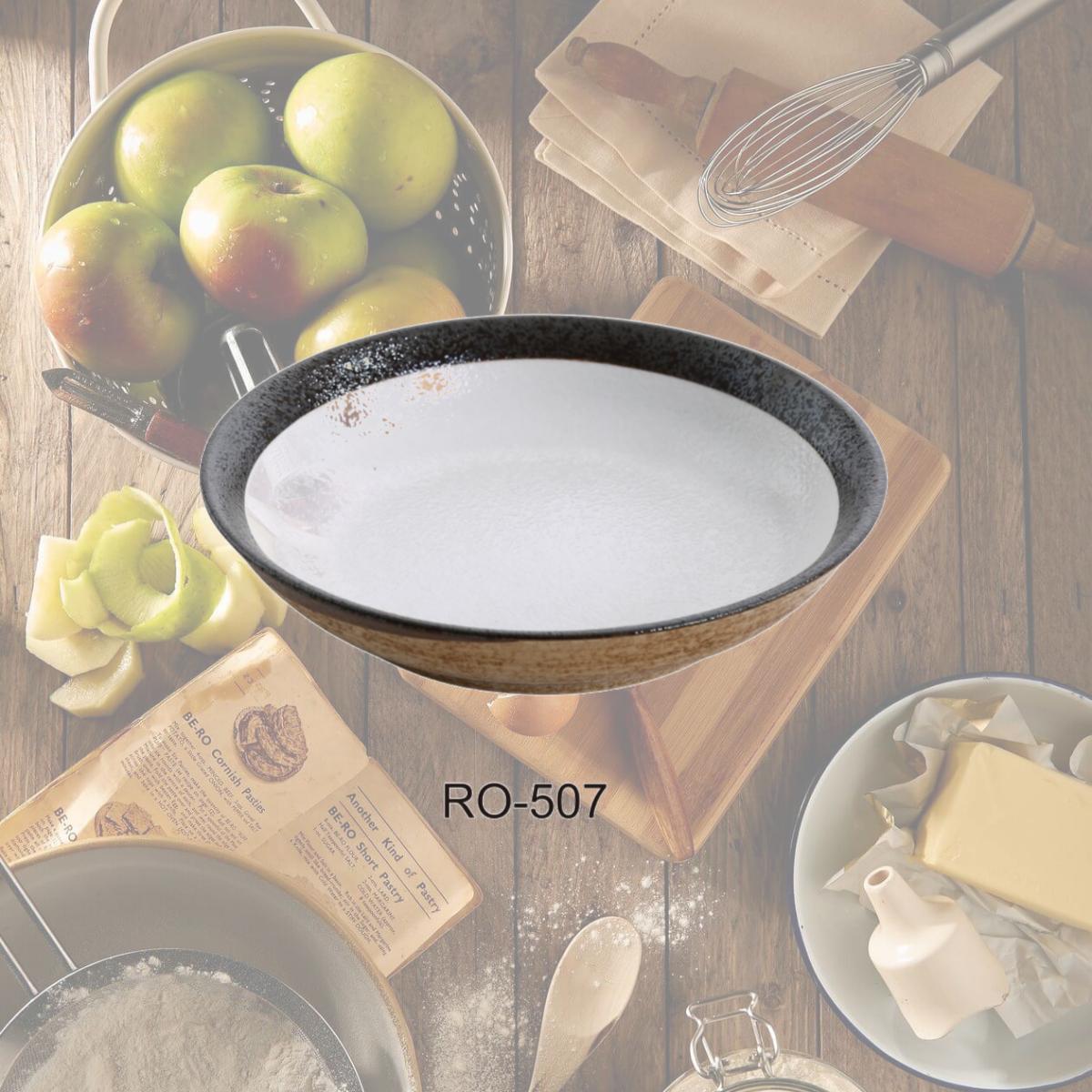 Picture of Yanco RO-507 1.5 x 7 in. Rockeye China Two-Tone Salad & Soup Bowl - 14 oz - Pack of 24