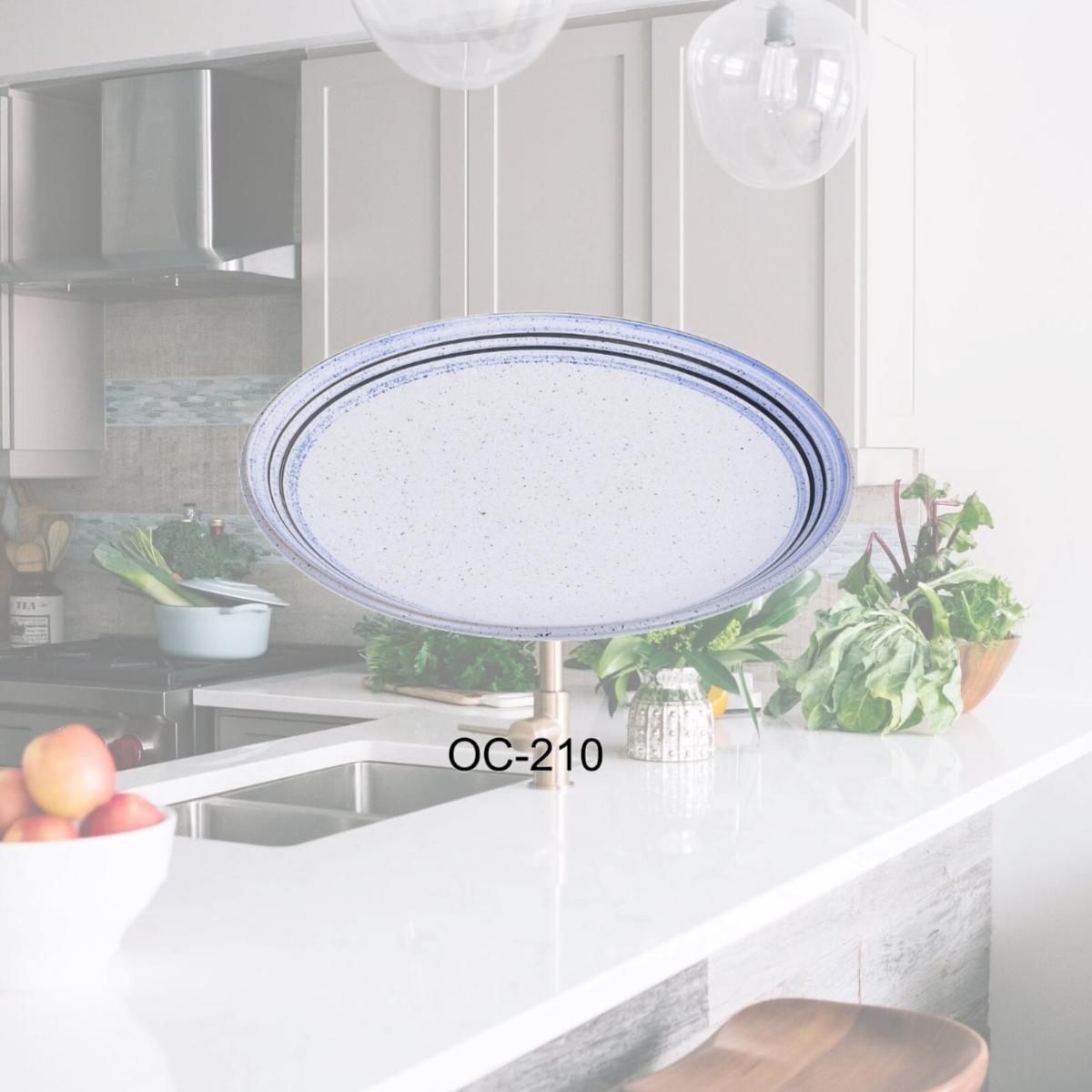 Picture of Yanco OC-210 10 x 1 in. Ocean Coupe Oval Porcelain Plate - Pack of 24
