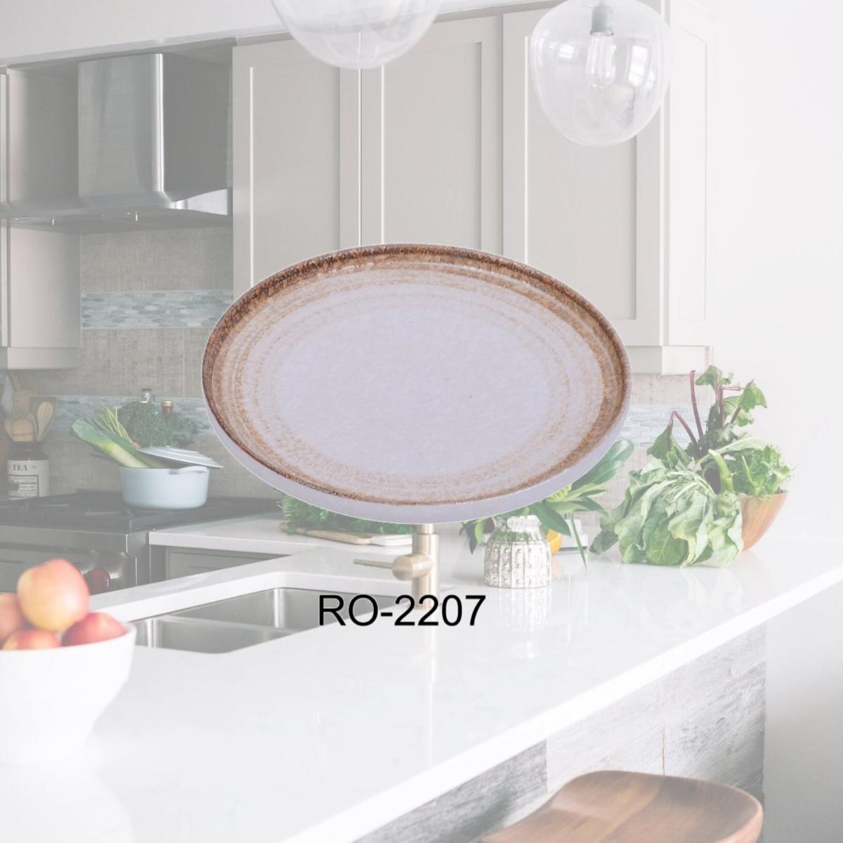 Picture of Yanco RO-2207 7.25 x 0.875 in. Rockeye-2 Porcelain Two-Tone Round Plate - Pack of 36