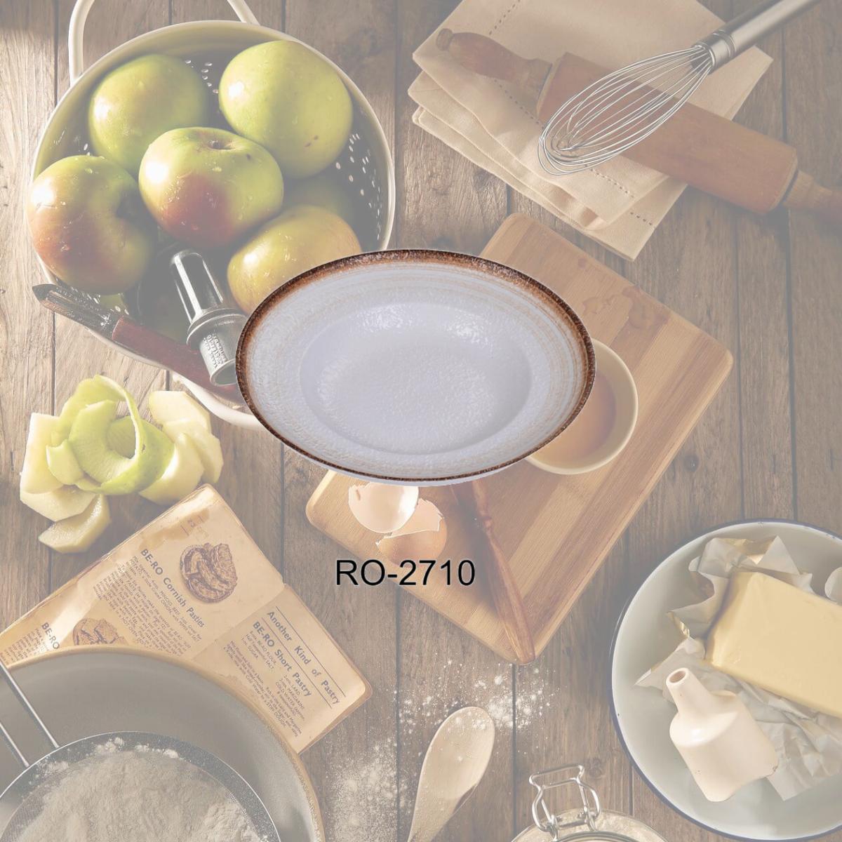 Picture of Yanco RO-2710 10.5 x 2 in. Rockeye-2 Mediterranean Porcelain Two-Tone Pasta Bowl - 18 oz - Pack of 12