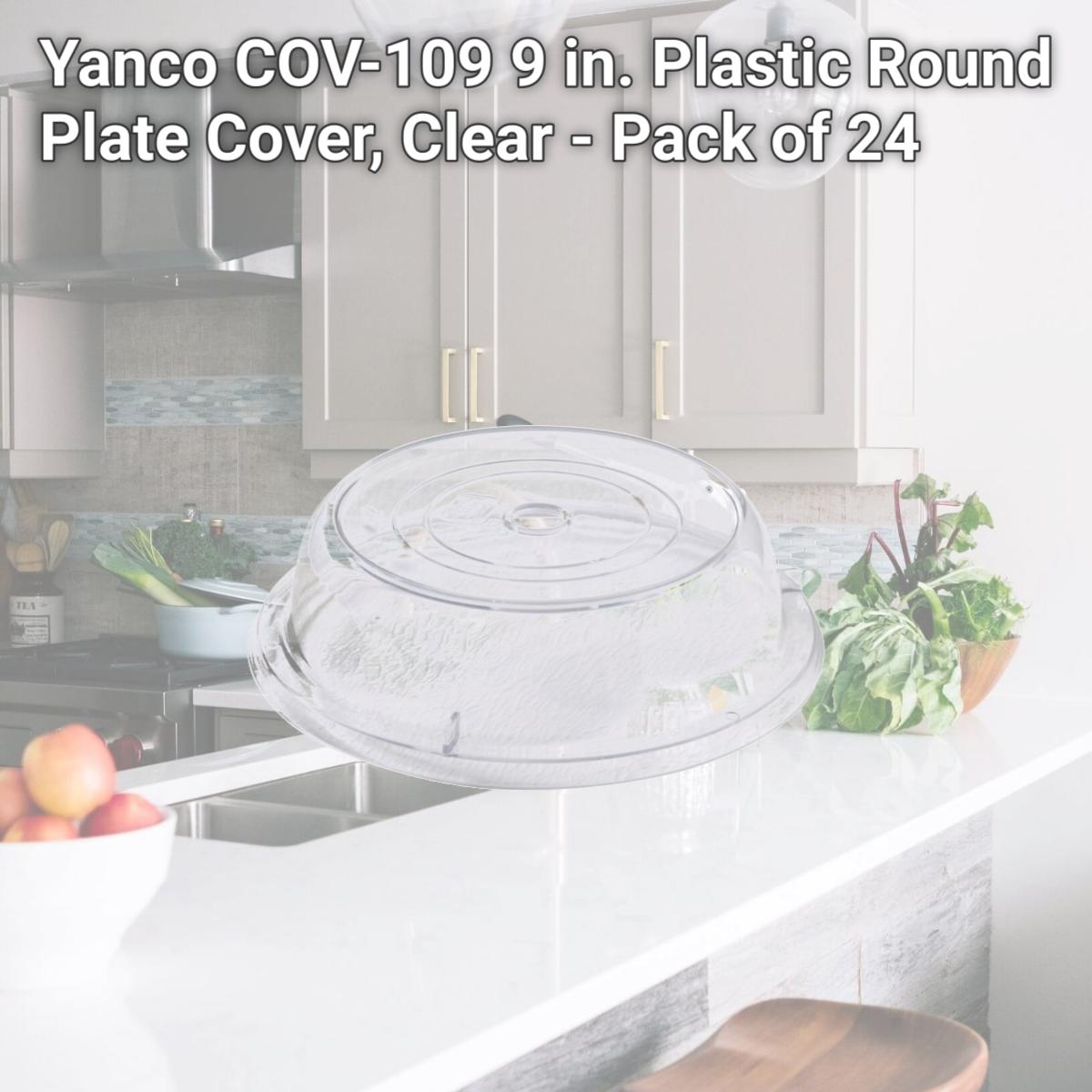 Picture of Yanco COV-109 9 in. Plastic Round Plate Cover, Clear - Pack of 24