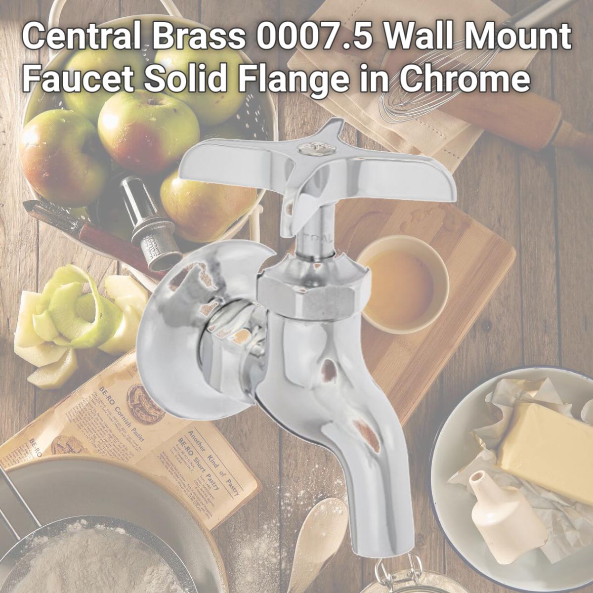 Picture of Central Brass 0007.5 Wall Mount Faucet Solid Flange in Chrome