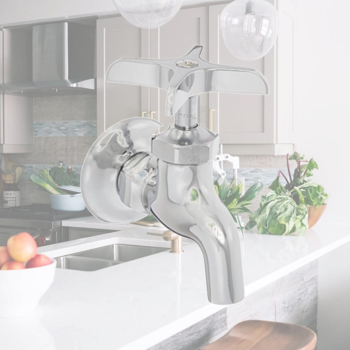 Picture of Central Brass 0007.5 Wall Mount Faucet Solid Flange in Chrome