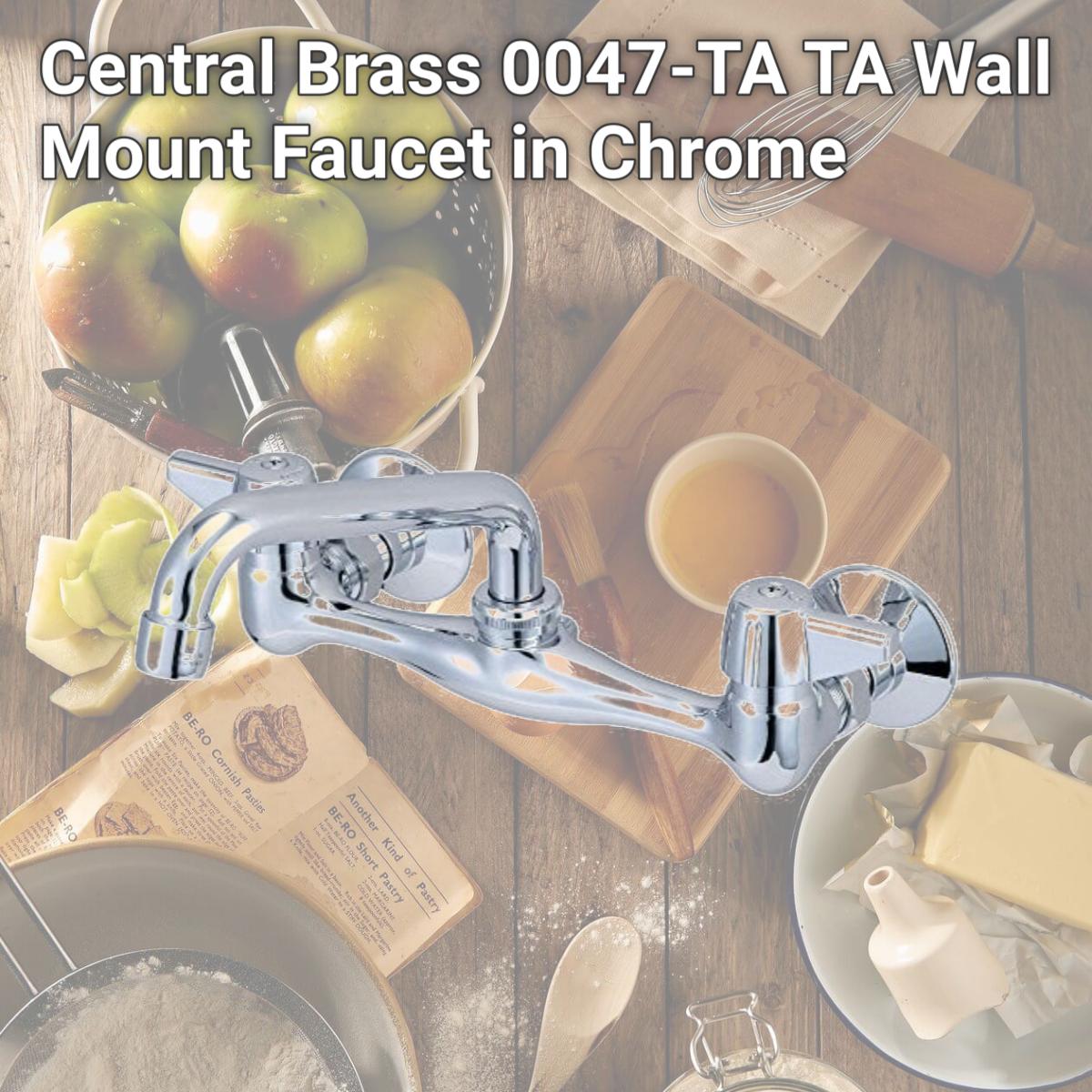 Picture of Central Brass 0047-TA TA Wall Mount Faucet in Chrome