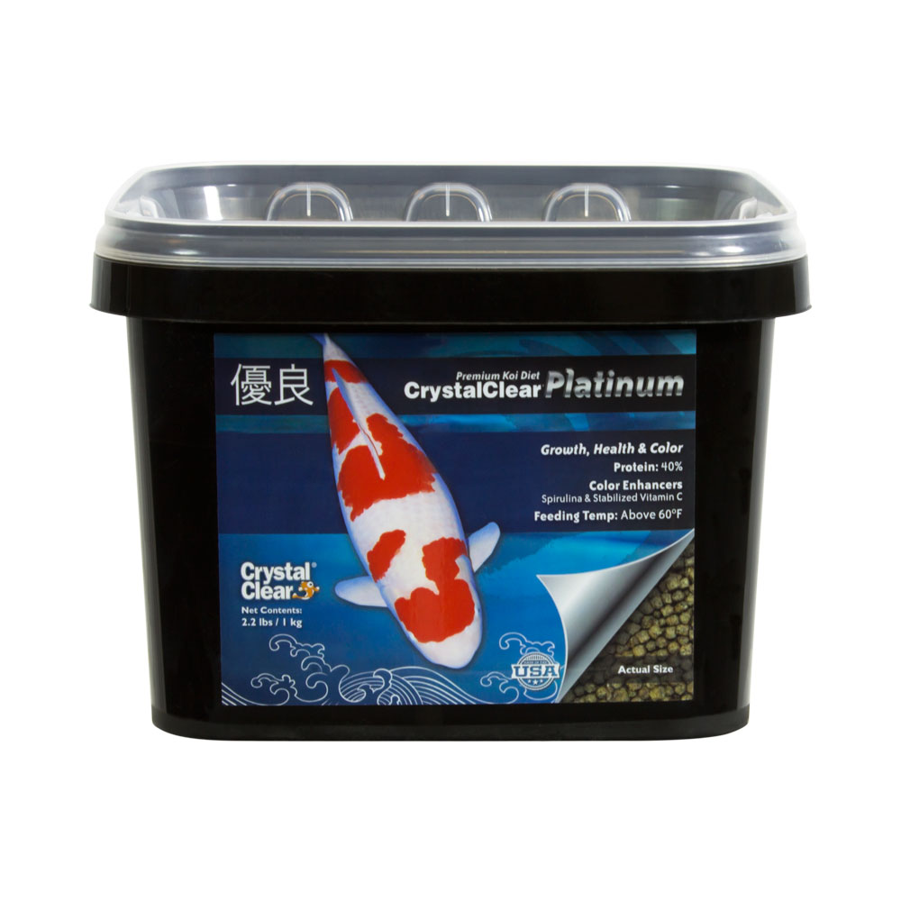 Airmax Ecosystems Amcc038-2s 2.2 Lbs Crystalclear Platinum Koi Standard Pellet Bucket Fish Food