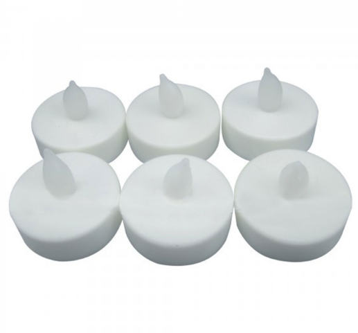 Ycante01 Home Accent Led Candles, White - Set Of 6