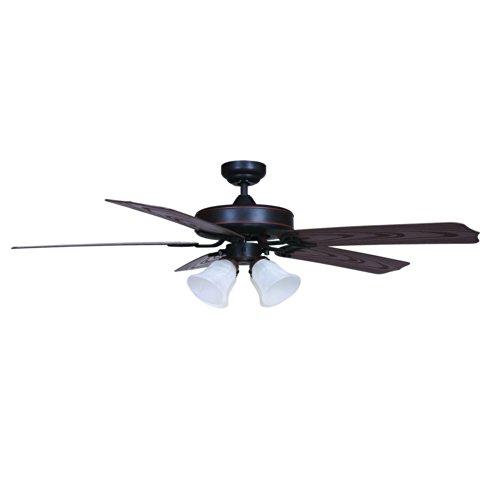 52 In. Home Decor Patterson Four-light Outdoor Ceiling Fan - Oil Rubbed Bronze