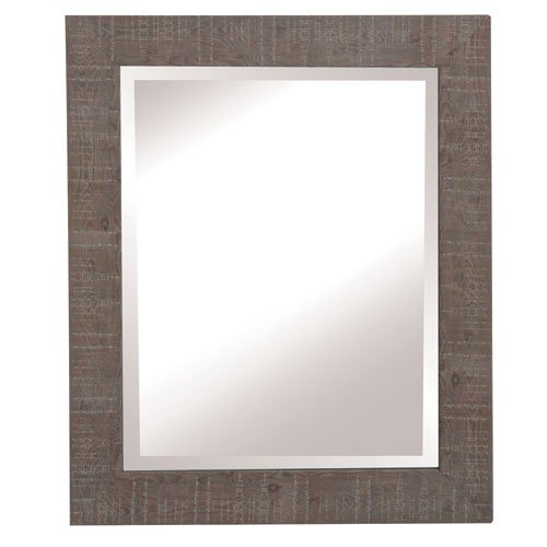 Mint004 Home Decor Framed Mirror, Small - Brown Texture